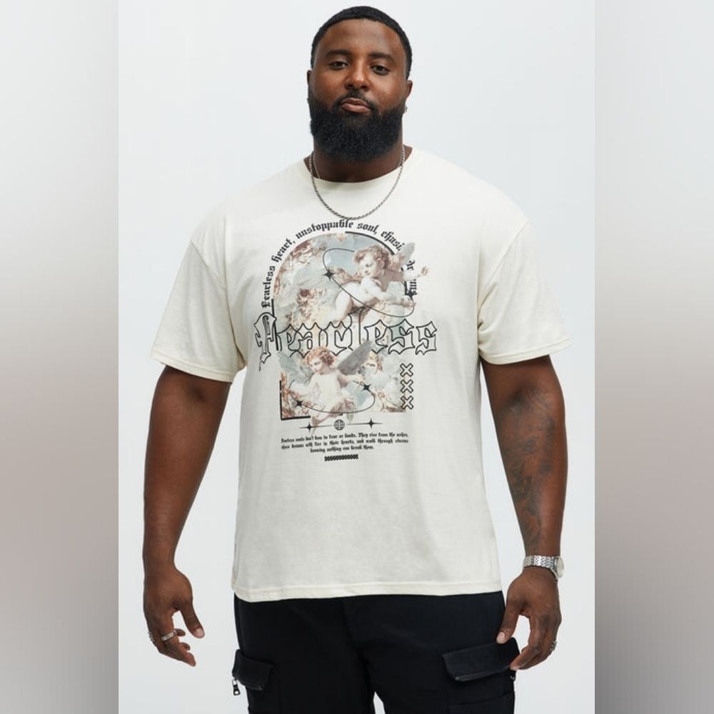 Fearless Divinity Graphic Cream T-Shirt